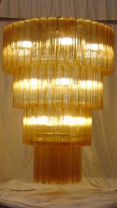  JL Light Style Huge dark amber Murano glass tronchi chandelier - 4294285