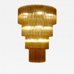 JL Light Style Huge dark amber Murano glass tronchi chandelier - 4419389