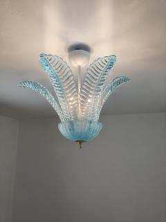  JL Light Style Large leaf felci blue small Murano glass flush mount - 4300816