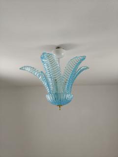  JL Light Style Large leaf felci blue small Murano glass flush mount - 4300820