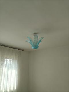  JL Light Style Large leaf felci blue small Murano glass flush mount - 4300823