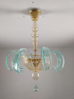  JL Light Style Long rugiada green clear and gold Murano glass flush mount - 4300765
