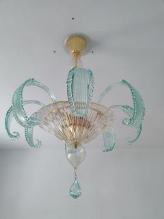  JL Light Style Long rugiada green clear and gold Murano glass flush mount - 4300766