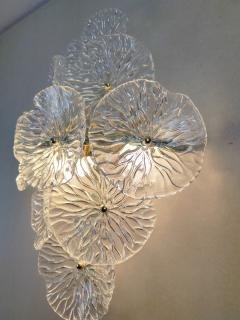  JL Light Style Murano glass Floreale clear wall sconce - 4299845