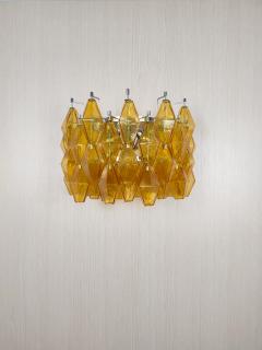  JL Light Style Murano glass Poliedri wall sconces wide version in amber - 4367184