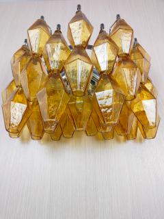  JL Light Style Murano glass Poliedri wall sconces wide version in amber - 4367215