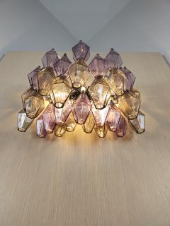 JL Light Style Murano glass Poliedri wall sconces wide version in amethyst and smoky grey - 4297846