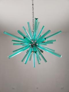  JL Light Style Murano glass Sputnik chandelier oval teal triedri - 4293787