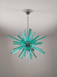  JL Light Style Murano glass Sputnik chandelier oval teal triedri - 4293788