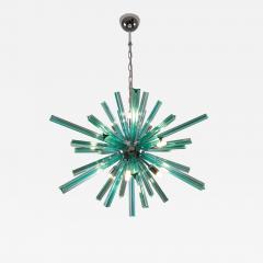  JL Light Style Murano glass Sputnik chandelier oval teal triedri - 4385469