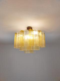  JL Light Style Murano glass Tronchi chandelier in amber and clear color - 4531975
