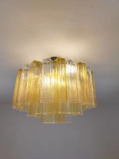  JL Light Style Murano glass Tronchi chandelier in amber and clear color - 4531976