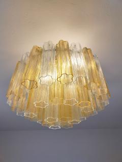  JL Light Style Murano glass Tronchi chandelier in amber and clear color - 4531977