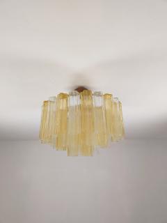  JL Light Style Murano glass Tronchi chandelier in amber and clear color - 4531978
