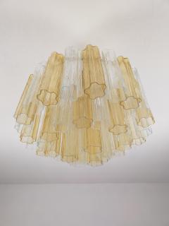  JL Light Style Murano glass Tronchi chandelier in amber and clear color - 4531980