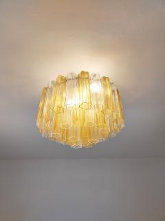  JL Light Style Murano glass Tronchi chandelier in amber and clear color - 4534362