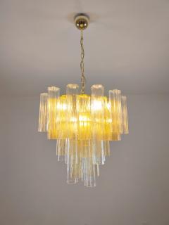  JL Light Style Murano glass Tronchi chandelier in amber and clear color - 4532183