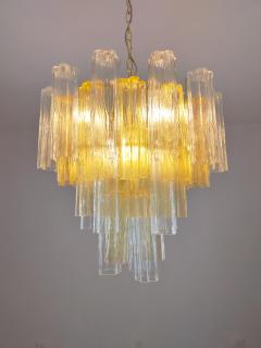  JL Light Style Murano glass Tronchi chandelier in amber and clear color - 4532189