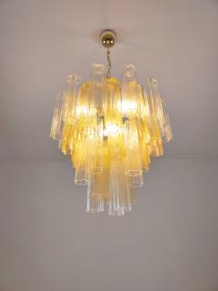  JL Light Style Murano glass Tronchi chandelier in amber and clear color - 4532190