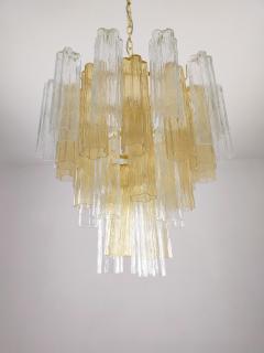  JL Light Style Murano glass Tronchi chandelier in amber and clear color - 4532193