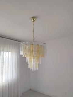  JL Light Style Murano glass Tronchi chandelier in amber and clear color - 4532200