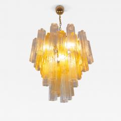  JL Light Style Murano glass Tronchi chandelier in amber and clear color - 4640669