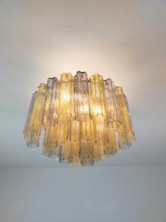  JL Light Style Murano glass Tronchi chandelier in amber and smokey gray color - 4534385