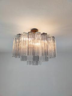  JL Light Style Murano glass Tronchi chandelier in clear and smokey gray color - 4531426