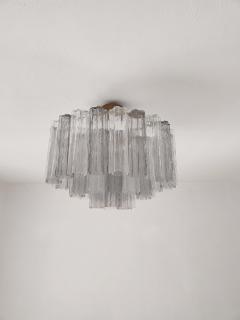  JL Light Style Murano glass Tronchi chandelier in clear and smokey gray color - 4531428