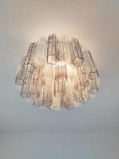  JL Light Style Murano glass Tronchi chandelier in clear and smokey gray color - 4531430