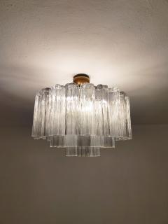  JL Light Style Murano glass Tronchi chandelier in clear and smokey gray color - 4531432