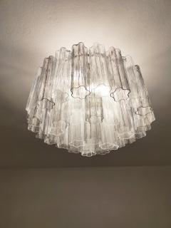  JL Light Style Murano glass Tronchi chandelier in clear and smokey gray color - 4531433