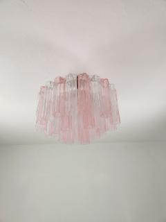  JL Light Style Murano glass Tronchi chandelier in pink and clear color - 4531331