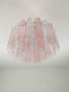  JL Light Style Murano glass Tronchi chandelier in pink and clear color - 4531333