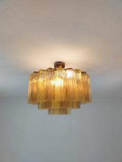  JL Light Style Murano glass Tronchi chandelier in smokey brown and amber color - 4531554