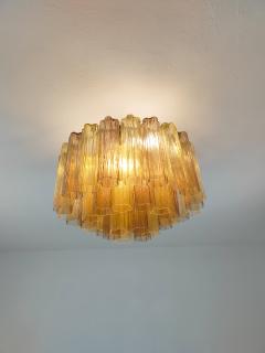  JL Light Style Murano glass Tronchi chandelier in smokey brown and amber color - 4531568