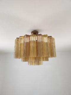  JL Light Style Murano glass Tronchi chandelier in smokey brown and amber color - 4531573