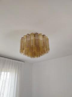  JL Light Style Murano glass Tronchi chandelier in smokey brown and amber color - 4531576