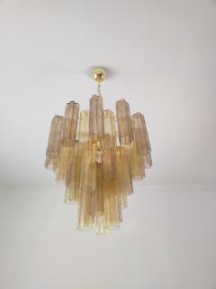  JL Light Style Murano glass Tronchi chandelier in smokey brown and amber color - 4532146