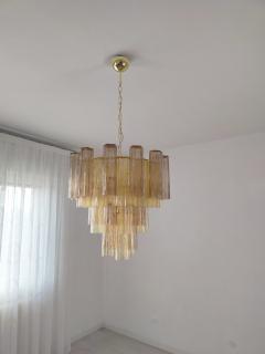  JL Light Style Murano glass Tronchi chandelier in smokey brown and amber color - 4532149