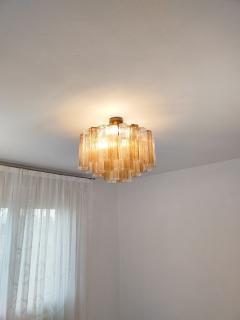  JL Light Style Murano glass Tronchi chandelier in smokey brown and clear color - 4531515