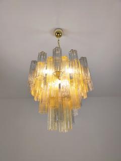  JL Light Style Murano glass Tronchi chandelier in smokey gray and amber color - 4531982