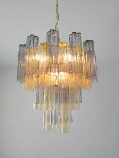  JL Light Style Murano glass Tronchi chandelier in smokey gray and amber color - 4531984
