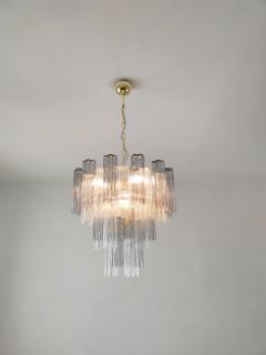  JL Light Style Murano glass Tronchi chandelier in smokey gray and clear color - 4532006