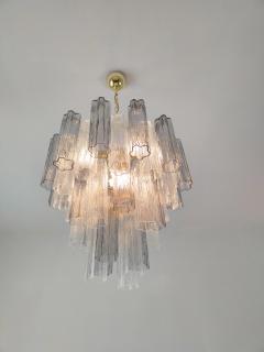  JL Light Style Murano glass Tronchi chandelier in smokey gray and clear color - 4532007