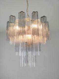  JL Light Style Murano glass Tronchi chandelier in smokey gray and clear color - 4532008
