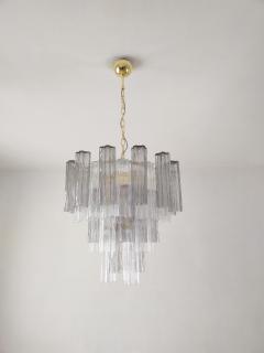  JL Light Style Murano glass Tronchi chandelier in smokey gray and clear color - 4532069