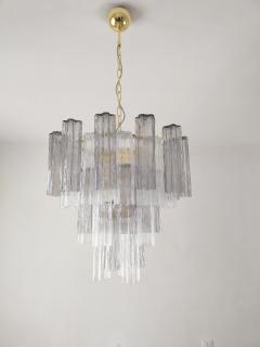  JL Light Style Murano glass Tronchi chandelier in smokey gray and clear color - 4532070