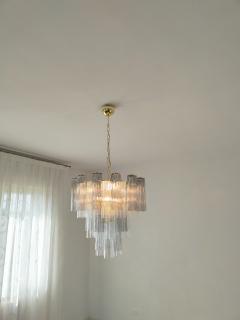 JL Light Style Murano glass Tronchi chandelier in smokey gray and clear color - 4532072