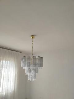 JL Light Style Murano glass Tronchi chandelier in smokey gray and clear color - 4532073